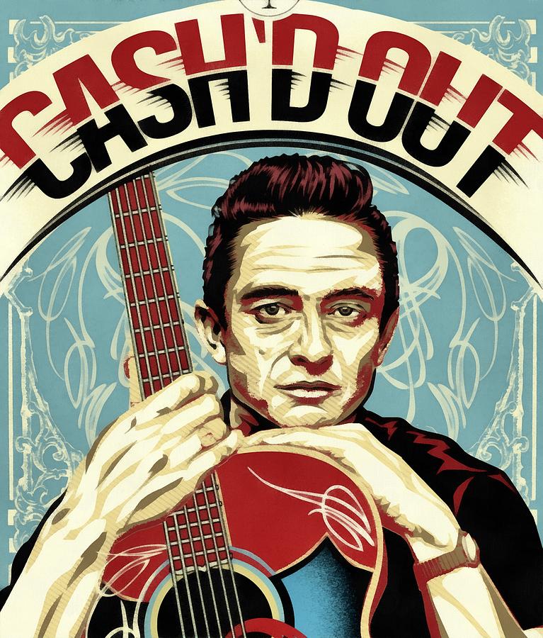 Johnny Cash Digital Art by Delois Childers