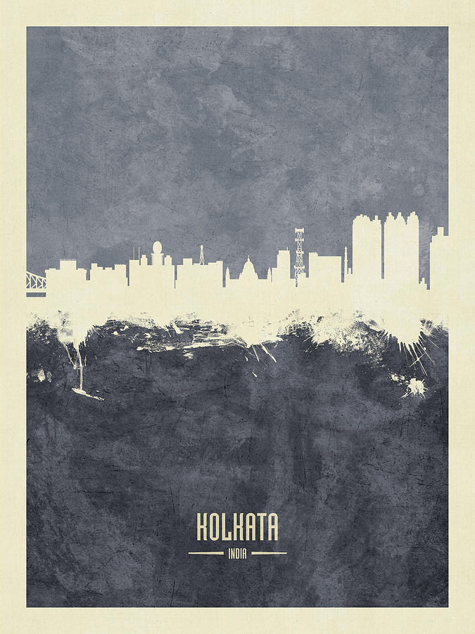 Kolkata Calcutta India Skyline #20 Digital Art by Michael Tompsett