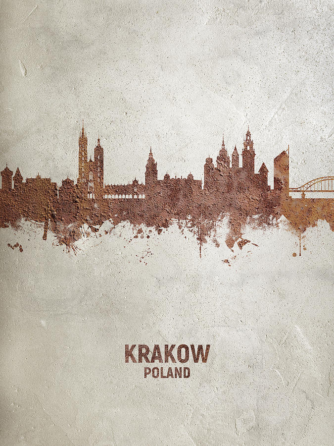 Krakow Poland Skyline #20 Digital Art by Michael Tompsett