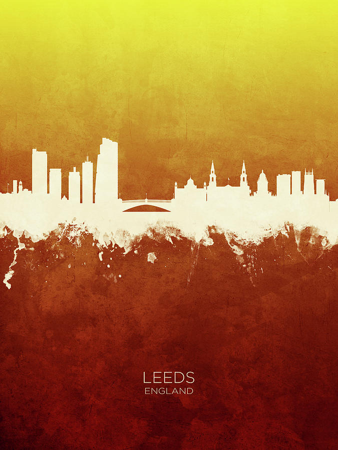 Leeds England Skyline #20 Digital Art by Michael Tompsett