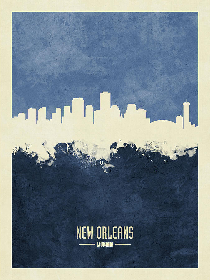 New Orleans Louisiana Skyline #20 Digital Art by Michael Tompsett