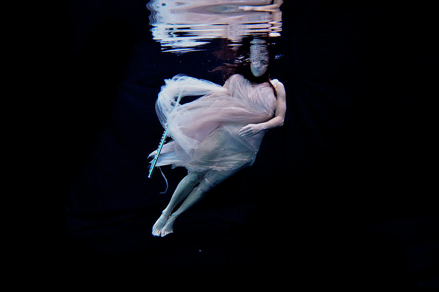 Nina Underwater For The Hydroflute Project Photograph