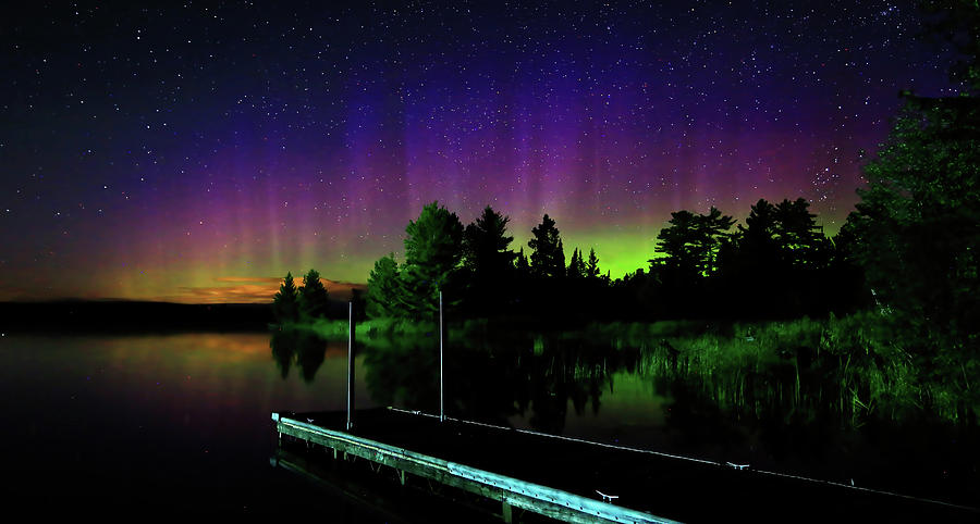 Northern Lights over Boulder Lake #20 Photograph by Shixing Wen