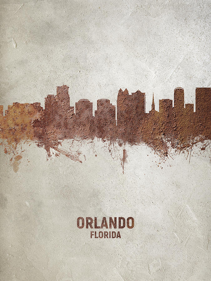 Orlando Florida Skyline Digital Art by Michael Tompsett - Fine Art America