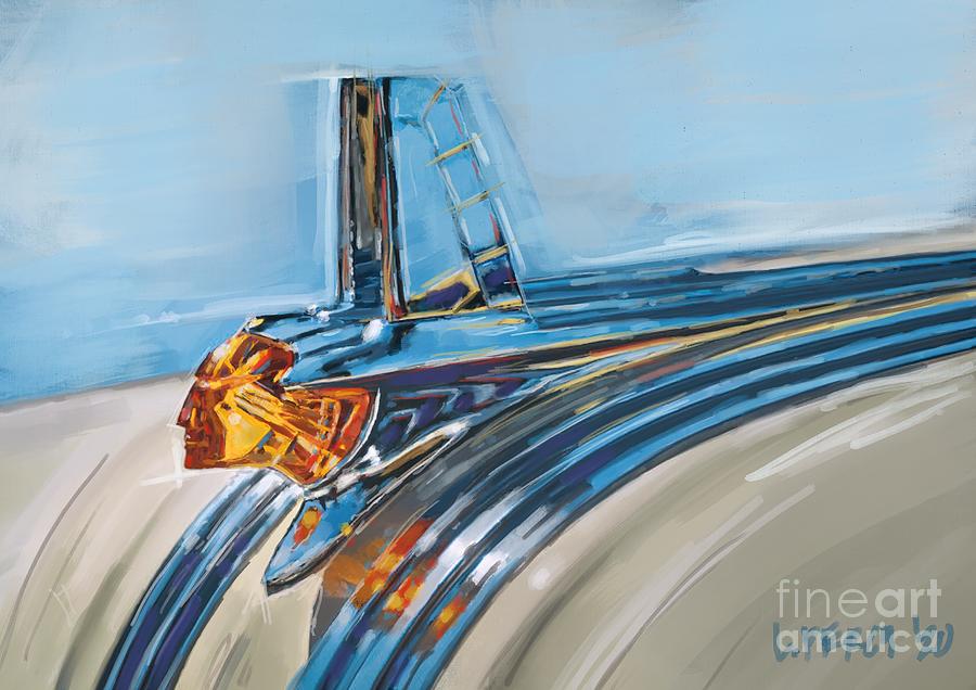 Pontiac Hood Ornament  Painting by Lee Percy