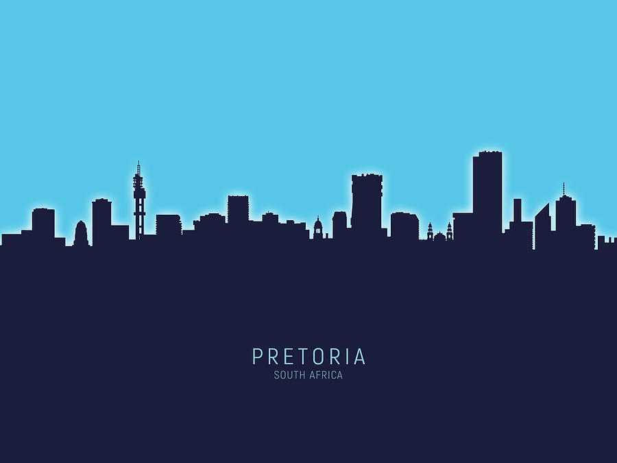 Pretoria South Africa Skyline Digital Art by Michael Tompsett - Fine ...