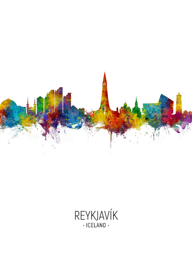 ReykjavIk Iceland Skyline #20 Digital Art by Michael Tompsett
