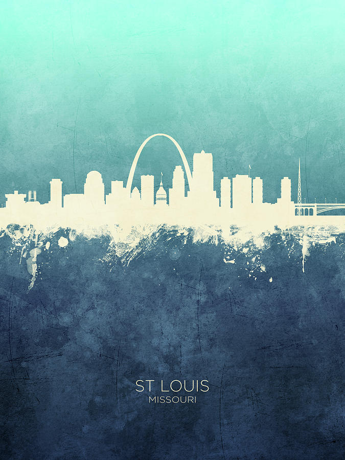 St Louis Missouri Skyline #20 Digital Art by Michael Tompsett