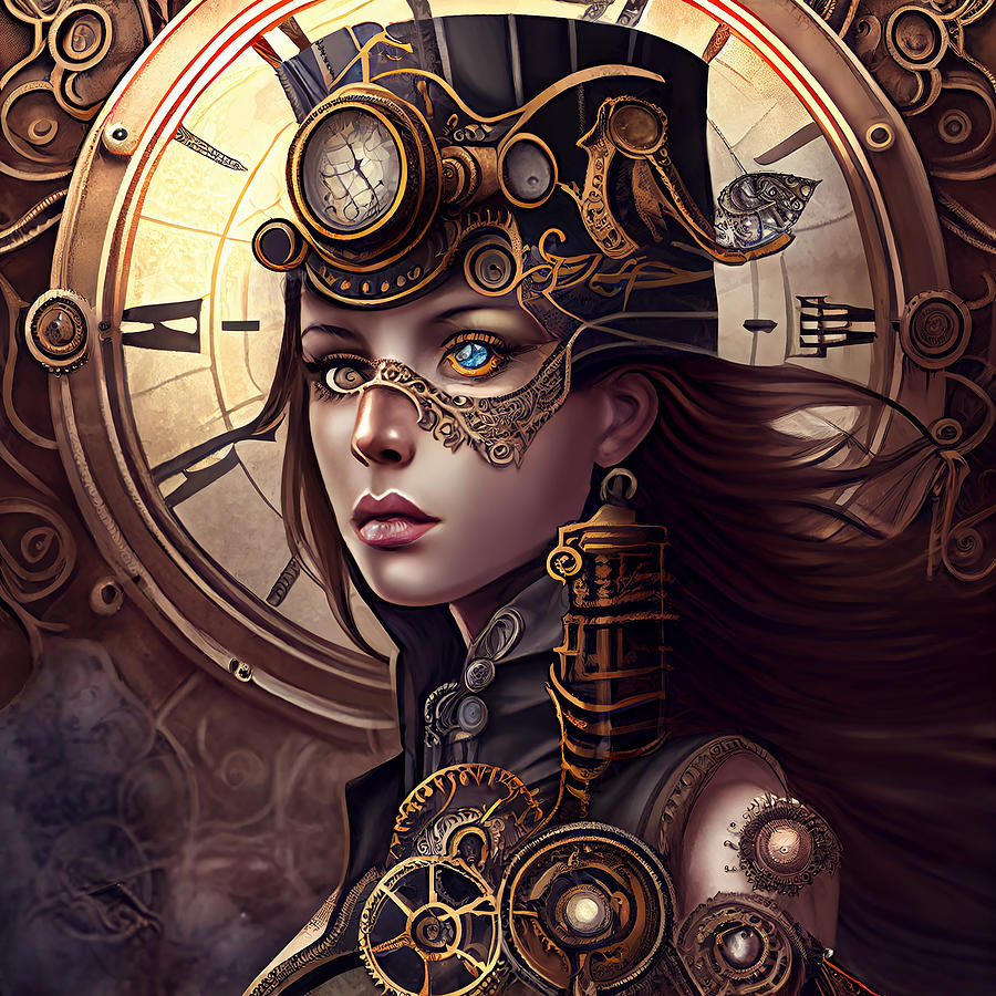 Steampunk In Old London Town Mixed Media