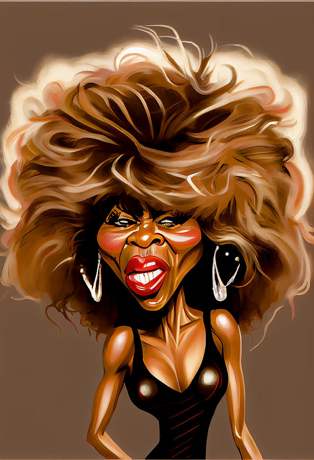 Tina Turner Caricature Mixed Media By Stephen Smith Galleries Pixels 