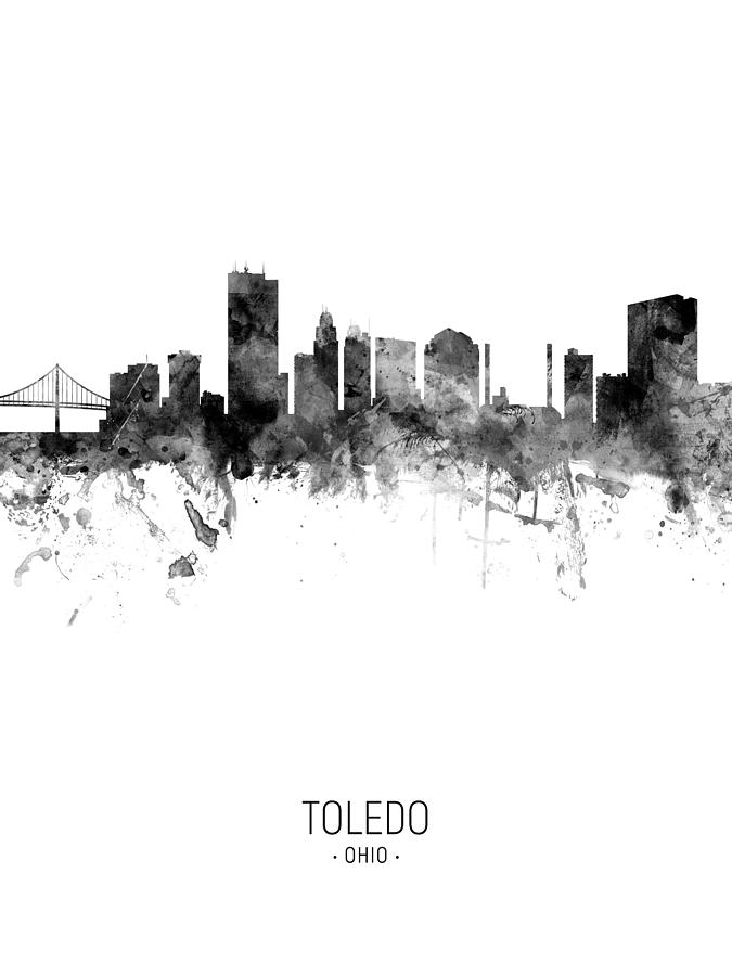 Toledo Ohio Skyline #20 Digital Art by Michael Tompsett