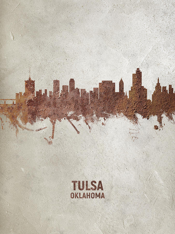Tulsa Oklahoma Skyline #20 Digital Art by Michael Tompsett