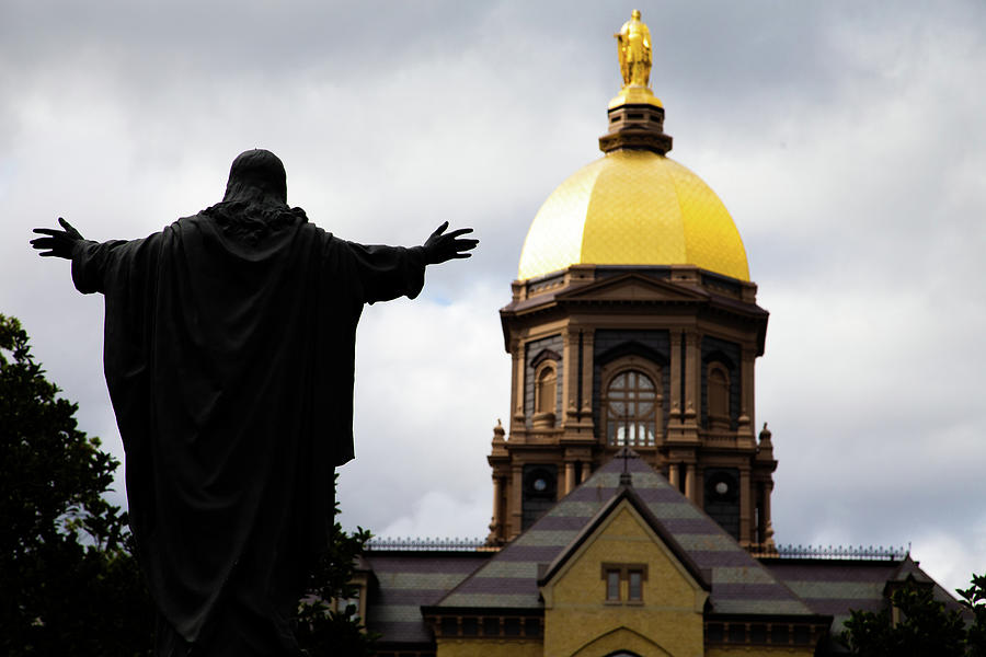 Golden Dome at University of Notre Dame Photograph by Eldon McGraw