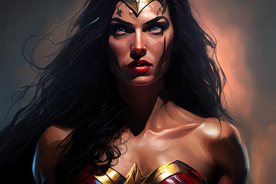 Wonder Woman Wall Art Mixed Media by Tim Hill - Fine Art America