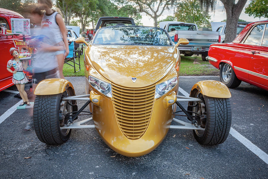 2002 Gold Chrysler Prowler Roadster X100 Photograph by Rich Franco