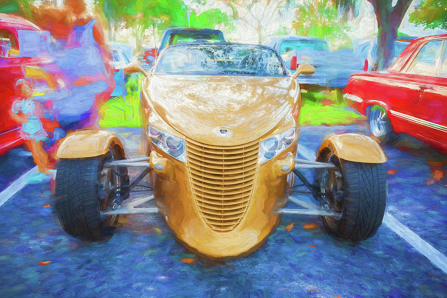 2002 Gold Chrysler Prowler Roadster X102 Photograph by Rich Franco