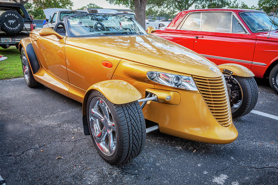 2002 Gold Chrysler Prowler Roadster X105 Photograph by Rich Franco