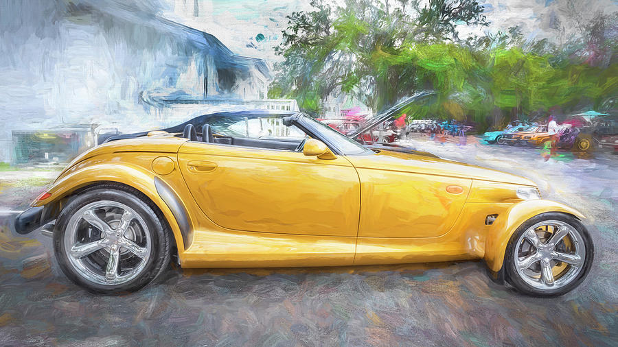 2002 Gold Chrysler Prowler Roadster X116 Photograph by Rich Franco