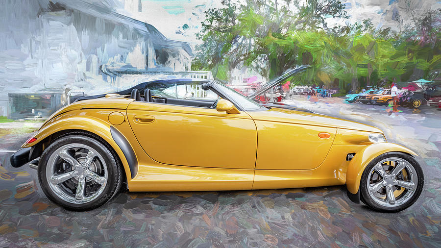 2002 Gold Chrysler Prowler Roadster X118 Photograph by Rich Franco