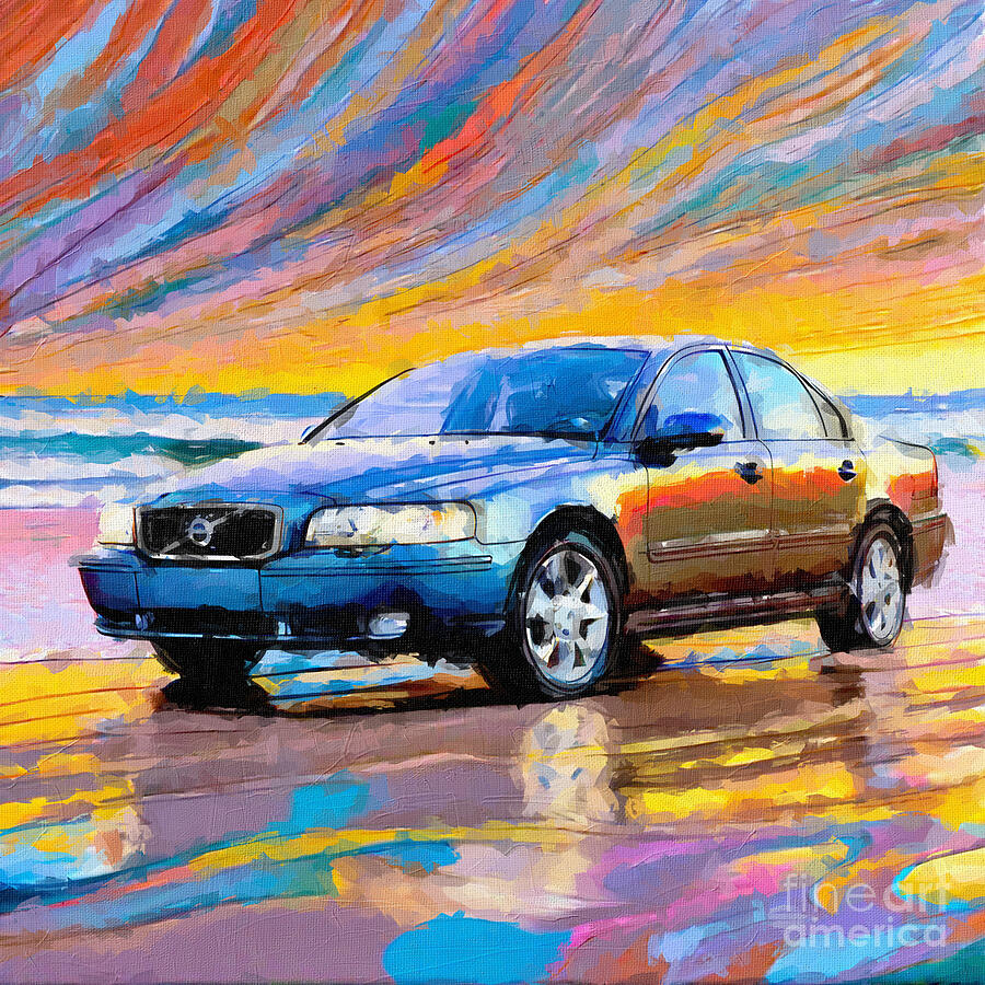Sunset Painting - 2003 Volvo S80 3 by Armand Hermann