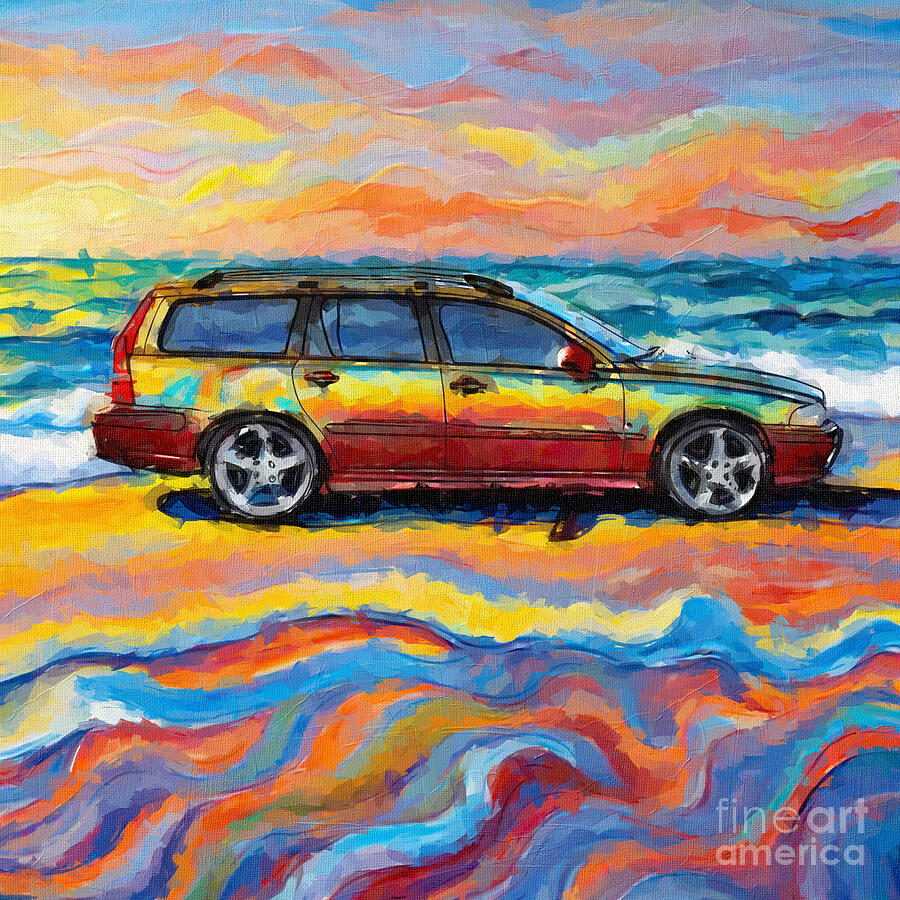Sunset Painting - 2003 Volvo V70 R 3 by Armand Hermann