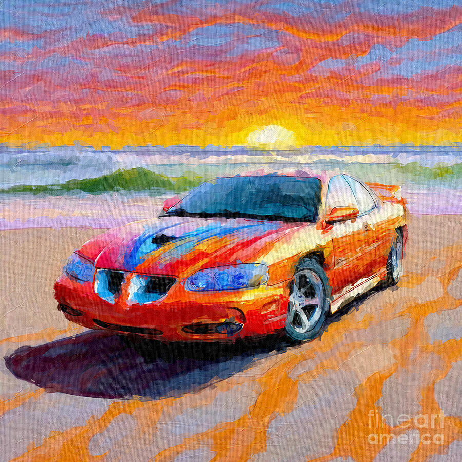 Sunset Painting - 2004 Pontiac GTO Ram Air 6 Concept 1 by Armand Hermann