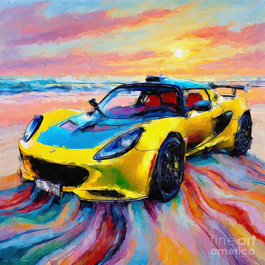 Sunset Painting - 2005 Lotus Exige Sport 1 by Armand Hermann