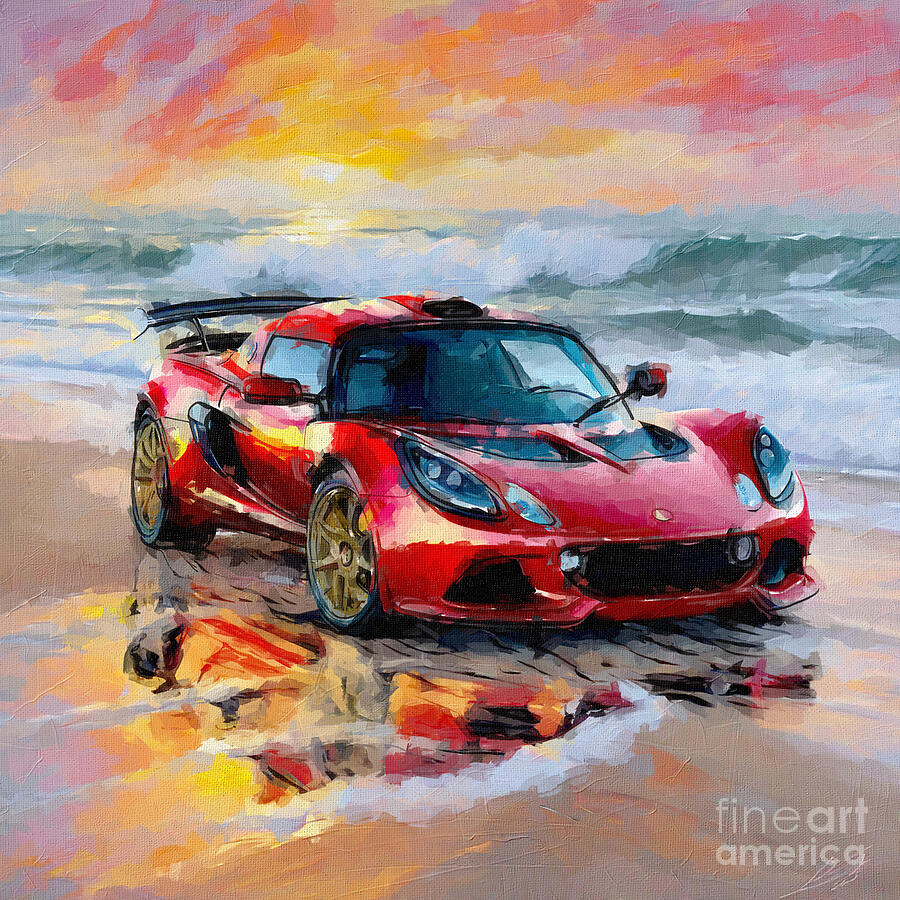 Sunset Painting - 2005 Lotus Exige Sport 240R 2 by Armand Hermann