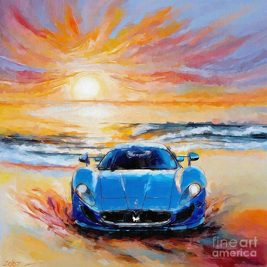 Sunset Painting - 2005 Maserati MC12 1 by Armand Hermann