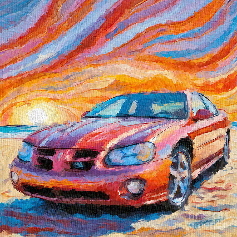 Sunset Painting - 2005 Pontiac GTO 2 by Armand Hermann