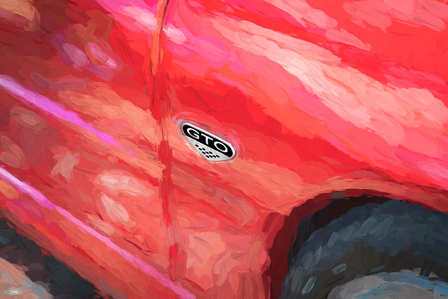 2005 Red Pontiac Coupe GTO Emblem X111 Photograph by Rich Franco