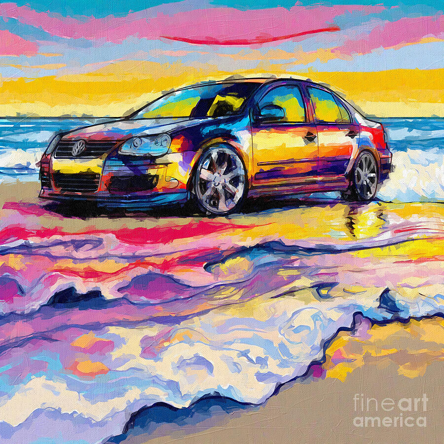 Sunset Painting - 2005 Volkswagen Jetta R GT 2 by Armand Hermann