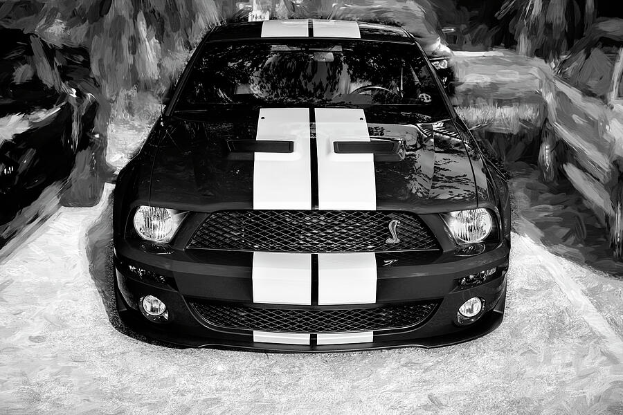 Mustangs Photograph - 2007 Red Ford Shelby Mustang GT500 X102 by Rich Franco