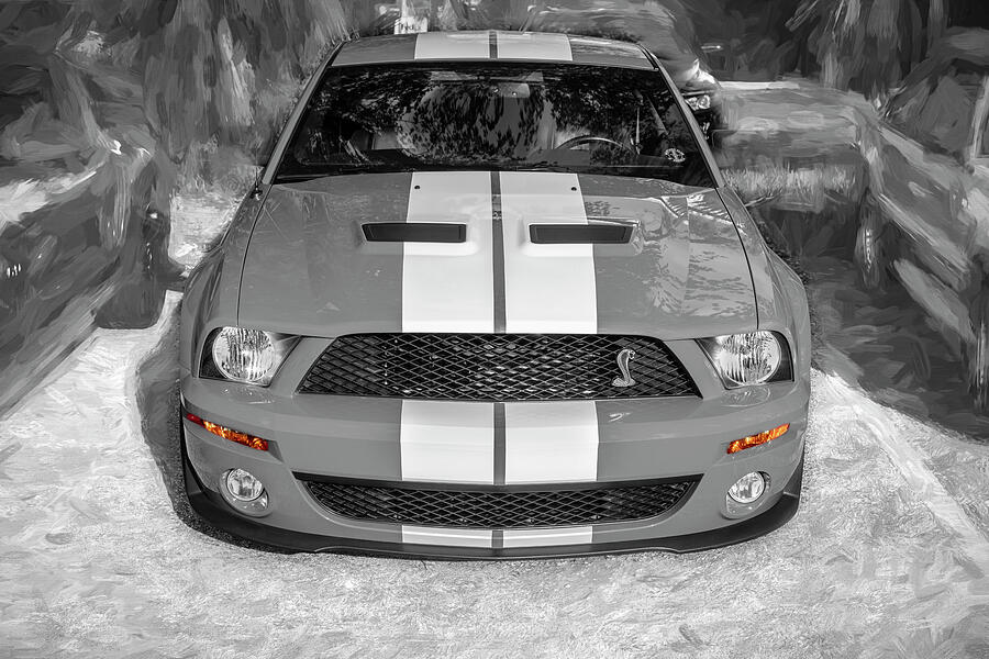 Mustangs Photograph - 2007 Red Ford Shelby Mustang GT500 X103 by Rich Franco