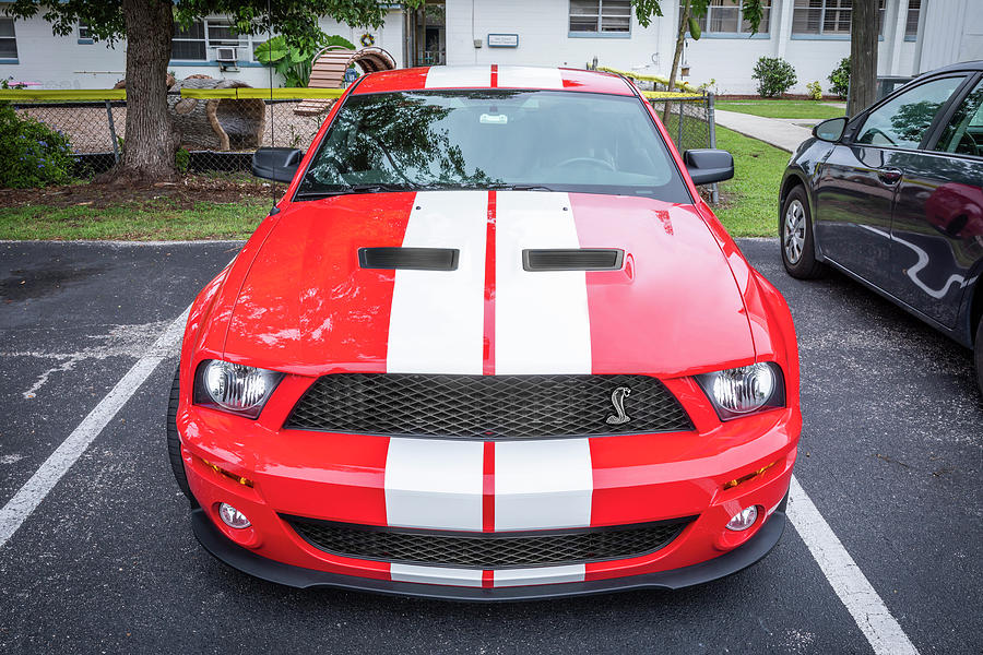 2007 Red Ford Shelby Mustang GT500 X168 Photograph by Rich Franco