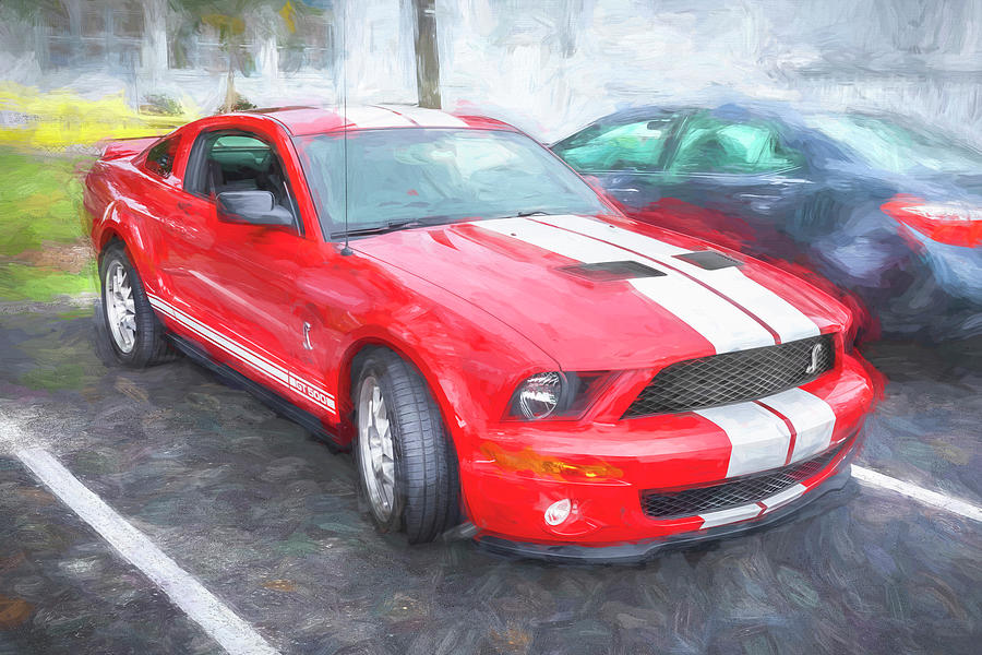 2007 Red Ford Shelby Mustang GT500 X169 Photograph by Rich Franco
