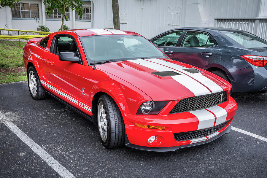 2007 Red Ford Shelby Mustang GT500 X170 Photograph by Rich Franco