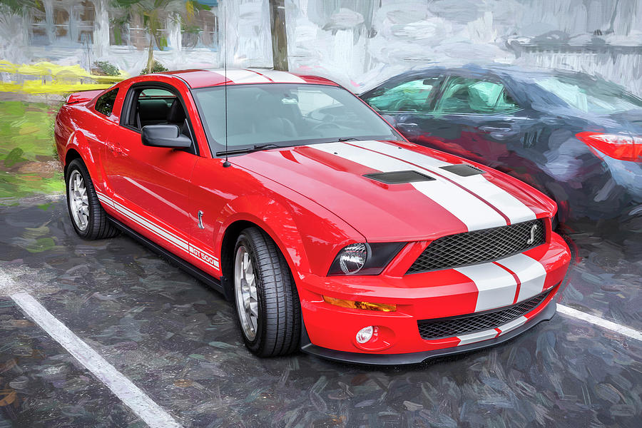 2007 Red Ford Shelby Mustang GT500 X173 Photograph by Rich Franco