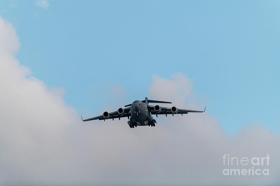Usaf Photograph - Final Approach - Charleston International Airport - USAF Heavy by Dale Powell