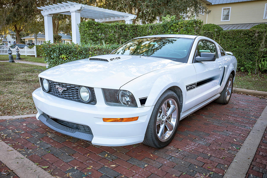  2008 White Ford Mustang GT CS California Special X120 Photograph by Rich Franco