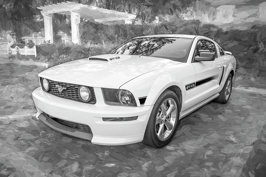  2008 White Ford Mustang GT CS California Special X122 Photograph by Rich Franco