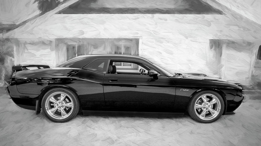 2010 Black Dodge Challenger RT Hemi X132 Photograph by Rich Franco