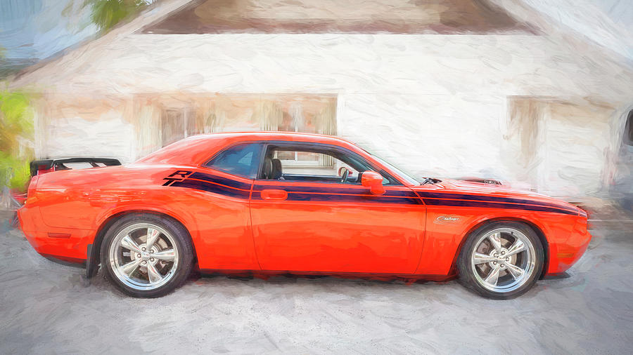 2010 Orange Dodge Challenger RT Hemi X130 Photograph by Rich Franco