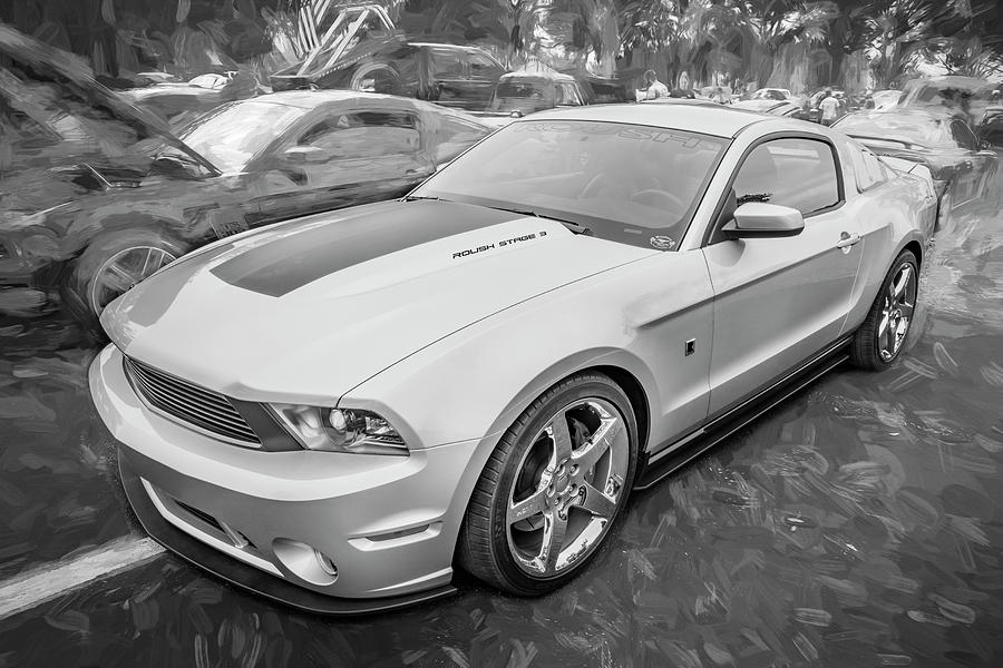 2010 Silver Ford Mustang Roush Stage 3 X183 Photograph by Rich Franco