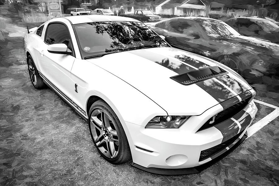 2010 White Ford Shelby Mustang GT500 X176 Photograph by Rich Franco ...