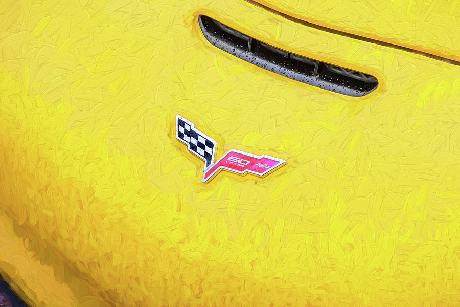 2010 Yellow Corvette Grand Sport X147 Photograph by Rich Franco