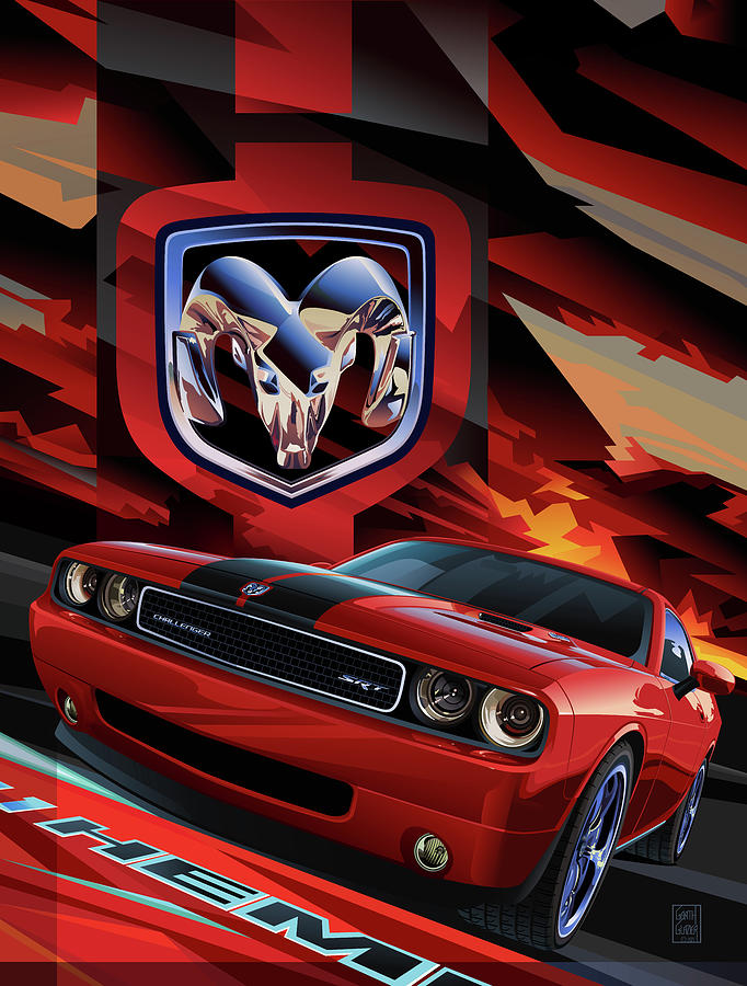 2011 Dodge Challenger 6.1 Hemi Digital Art