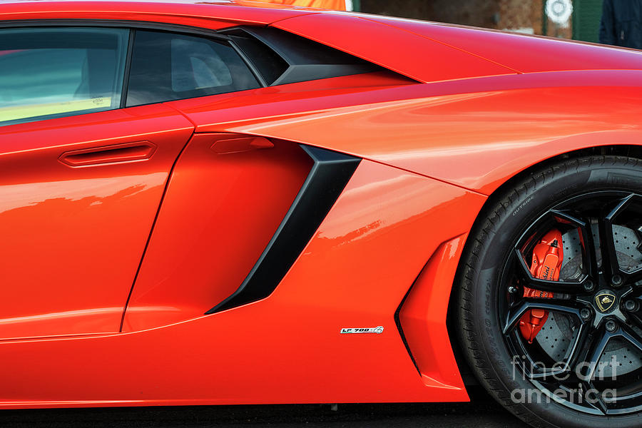 2011 Lamborghini Aventador V12 Side Abstract Photograph by Tim Gainey