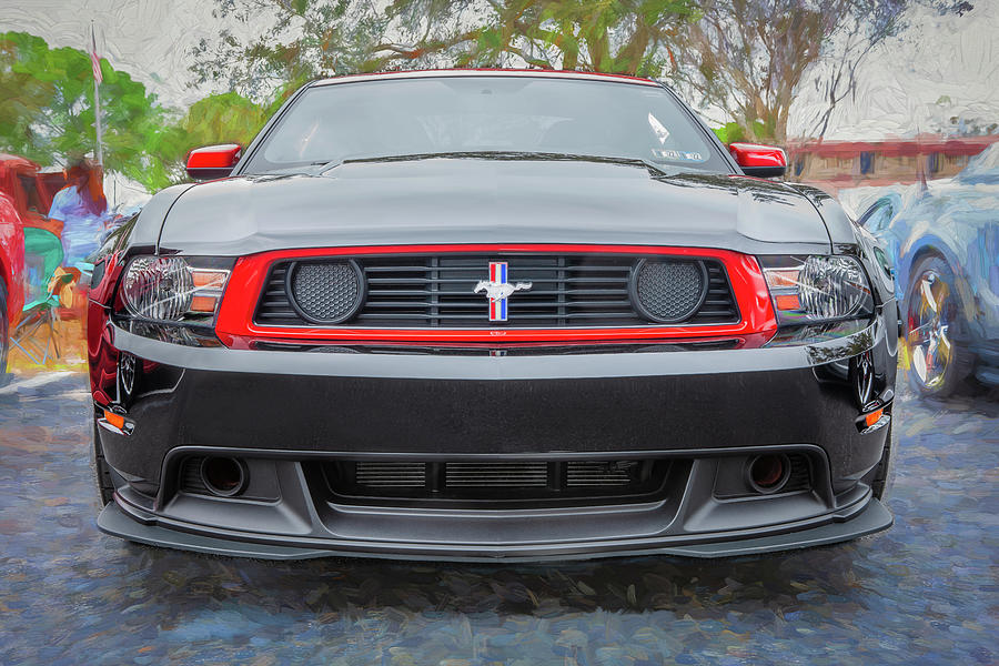 2012 Black Ford Boss 302 Mustang X170 Photograph by Rich Franco