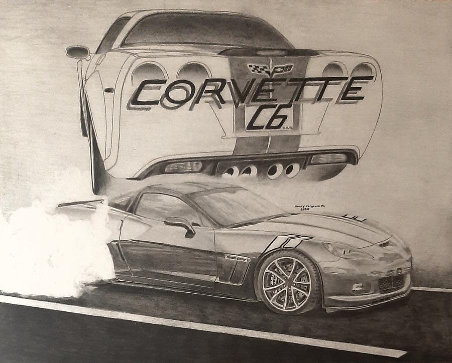 2013 Chevrolet Corvette Drawing - 2013 Chevrolet Corvette  by Henry Hargrove Jr